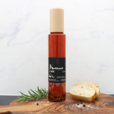 Knoblauch Chili Olivenöl mit Einlage 250ml