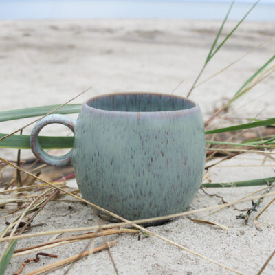 Steingut Tasse dünengrün